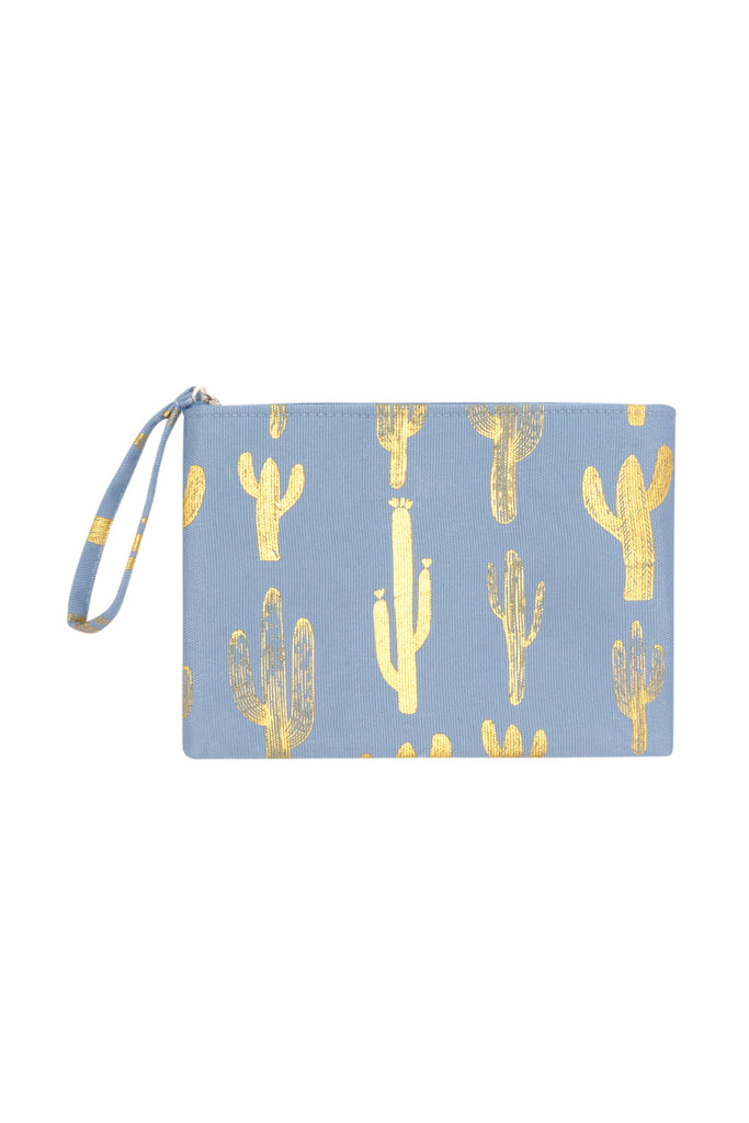 GOLD FOIL CACTUS POUCH