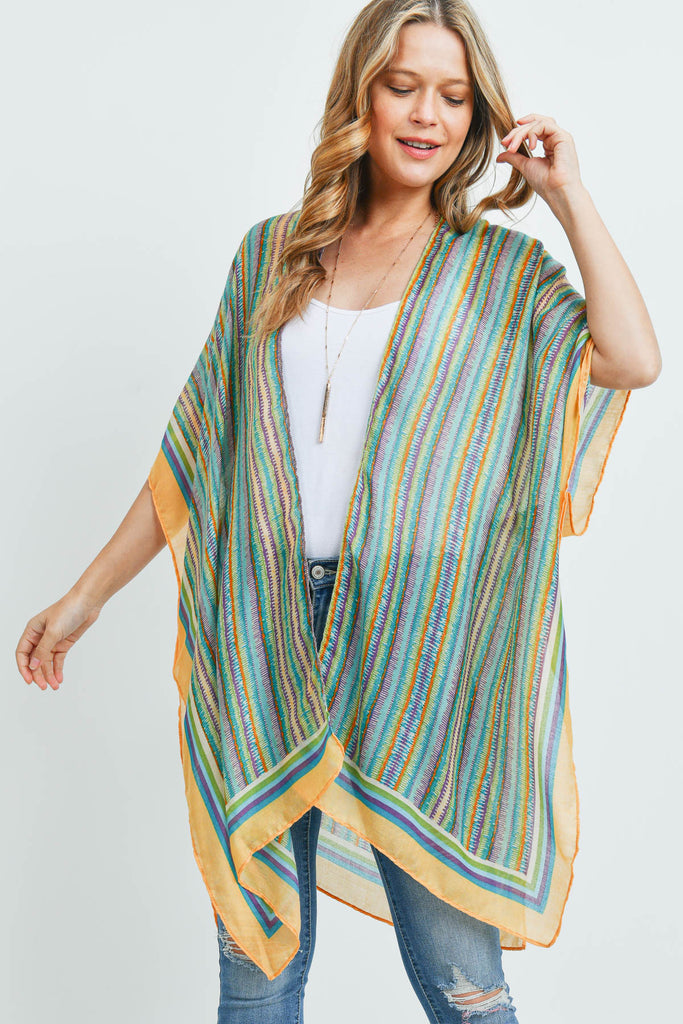 MULTI COLOR STRIPE KIMONO