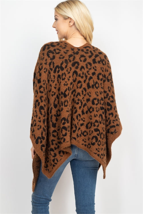 LEOPARD PRINT PONCHO