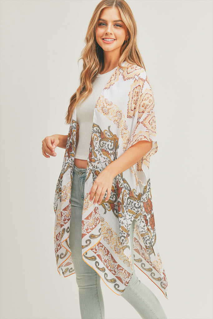 BOHO AND PAISLEY PRINT KIMONO