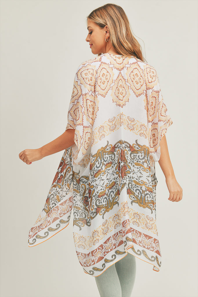 BOHO AND PAISLEY PRINT KIMONO