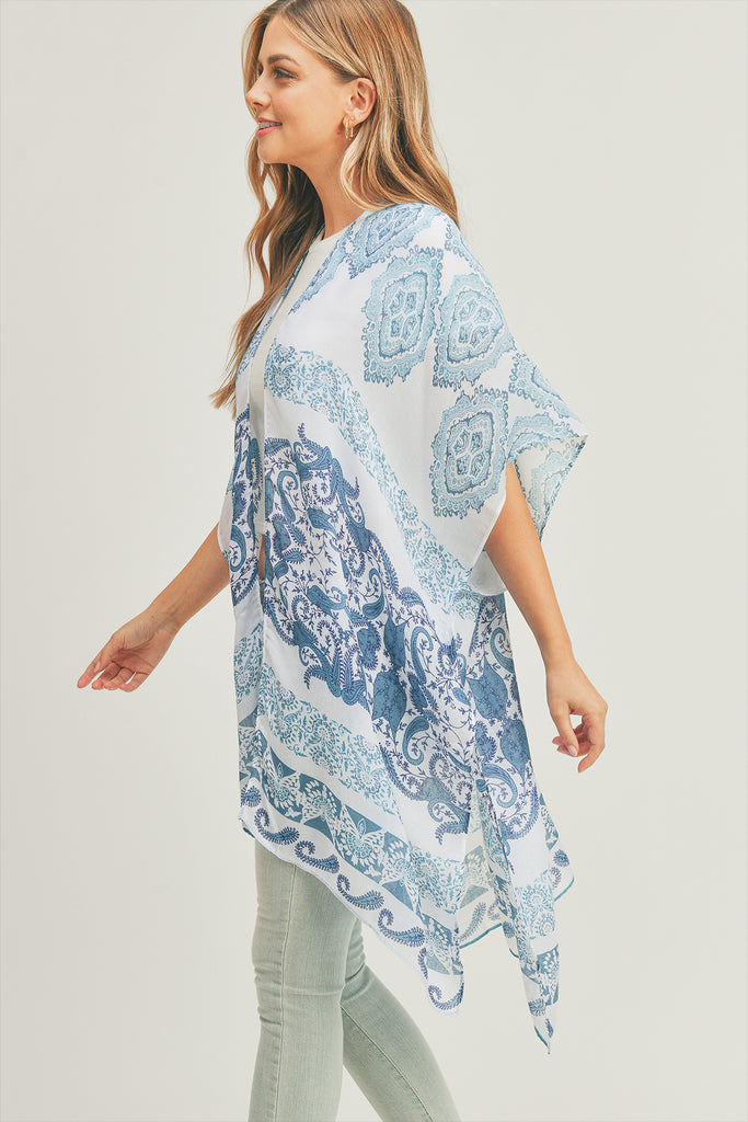 BOHO AND PAISLEY PRINT KIMONO