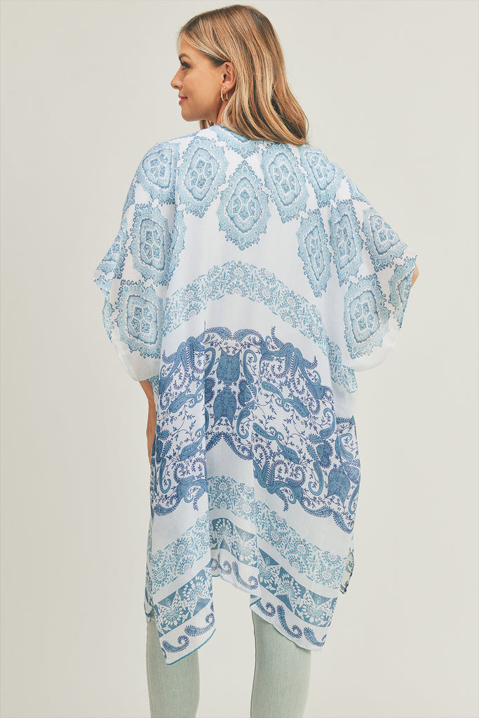 BOHO AND PAISLEY PRINT KIMONO