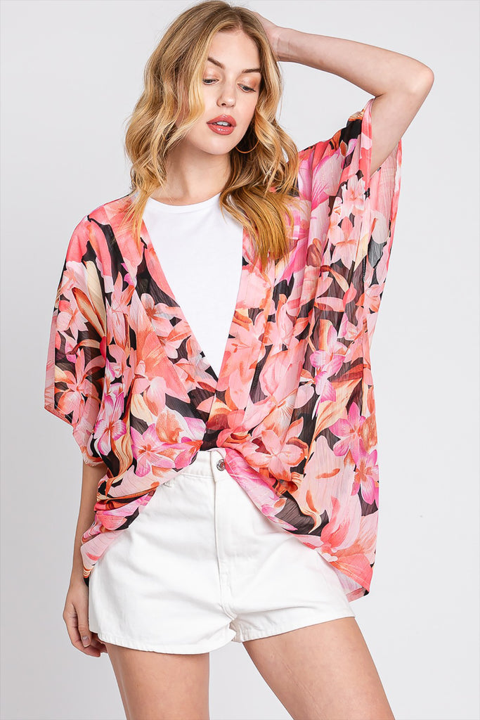 FLORAL PRINT COVER-UP