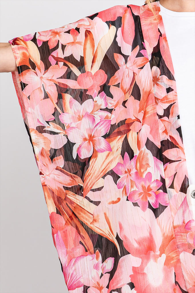 FLORAL PRINT COVER-UP