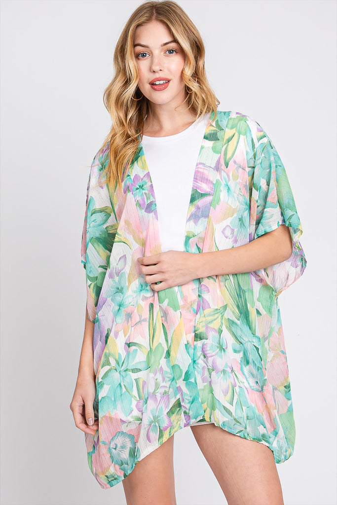 FLORAL PRINT COVER-UP