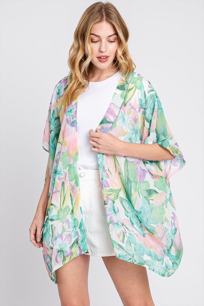 FLORAL PRINT COVER-UP