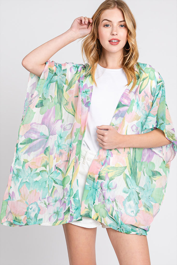 FLORAL PRINT COVER-UP