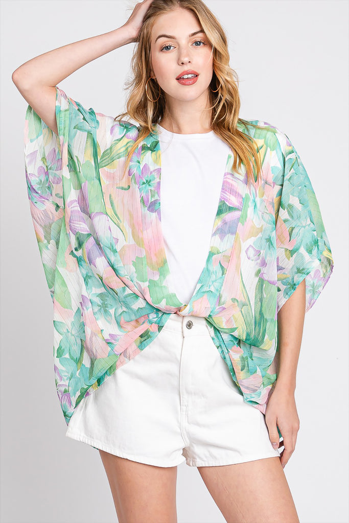 FLORAL PRINT COVER-UP