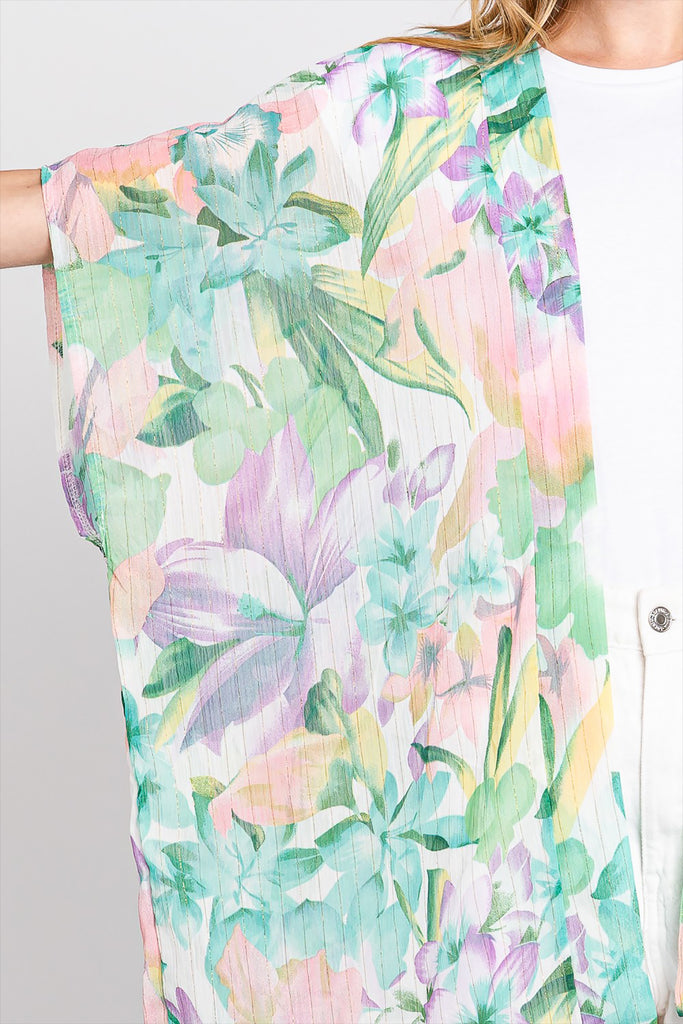 FLORAL PRINT COVER-UP