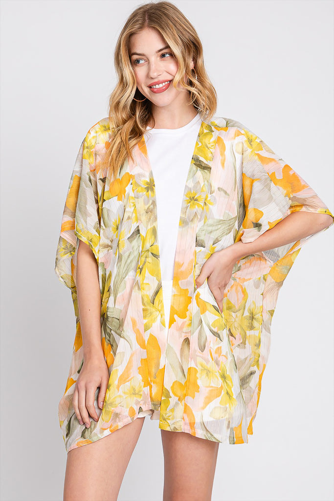 FLORAL PRINT COVER-UP