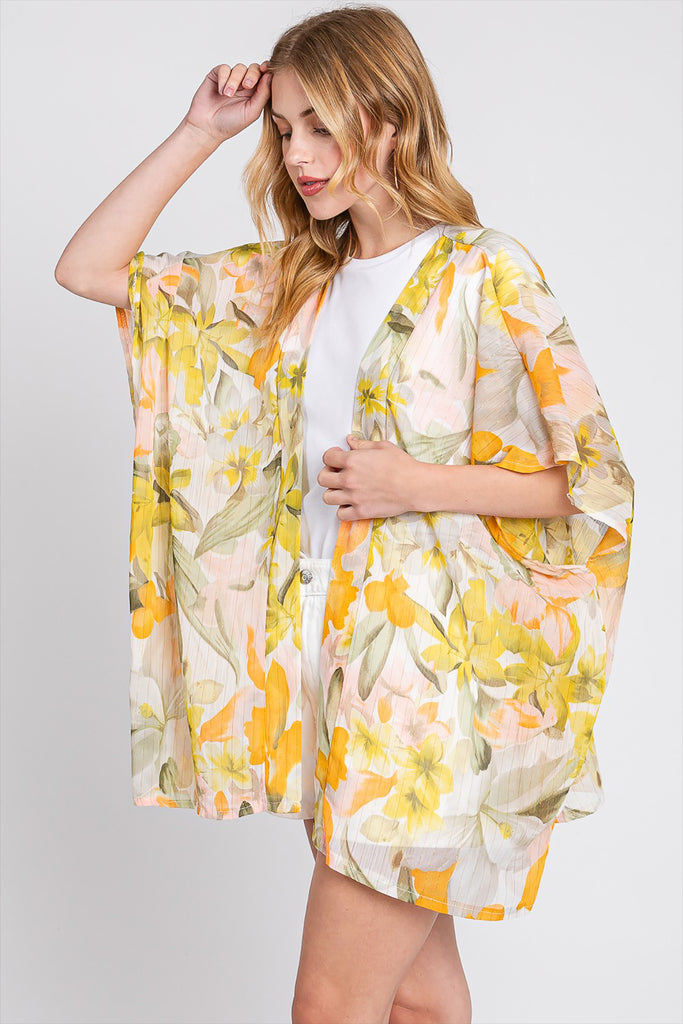 FLORAL PRINT COVER-UP