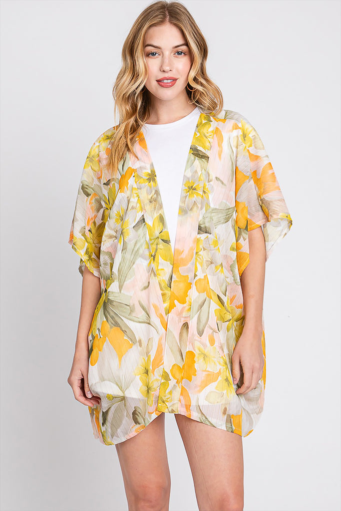 FLORAL PRINT COVER-UP