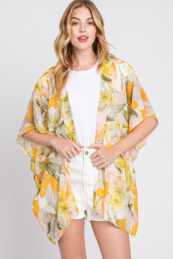 FLORAL PRINT COVER-UP