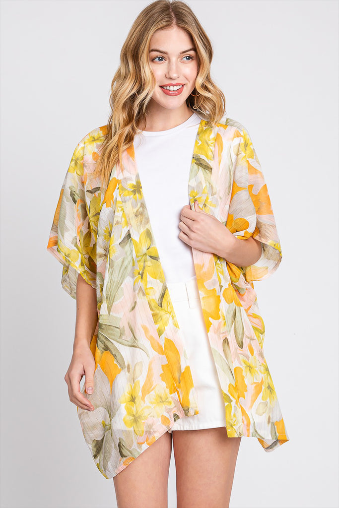 FLORAL PRINT COVER-UP