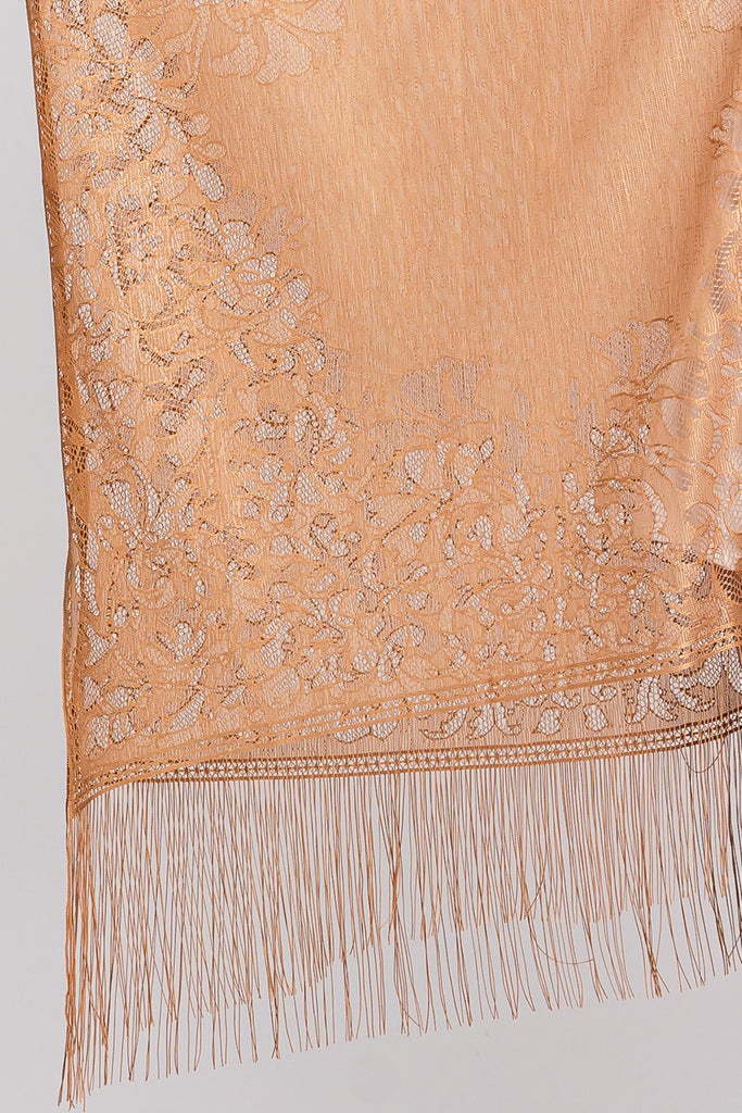 FLORAL LACE KIMONO WITH TASSEL