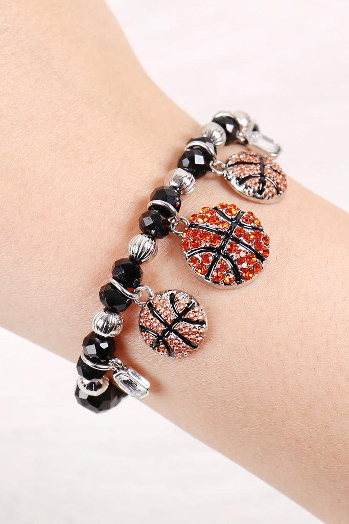 BALL RONDELLE BEADS CHARM BRACELET