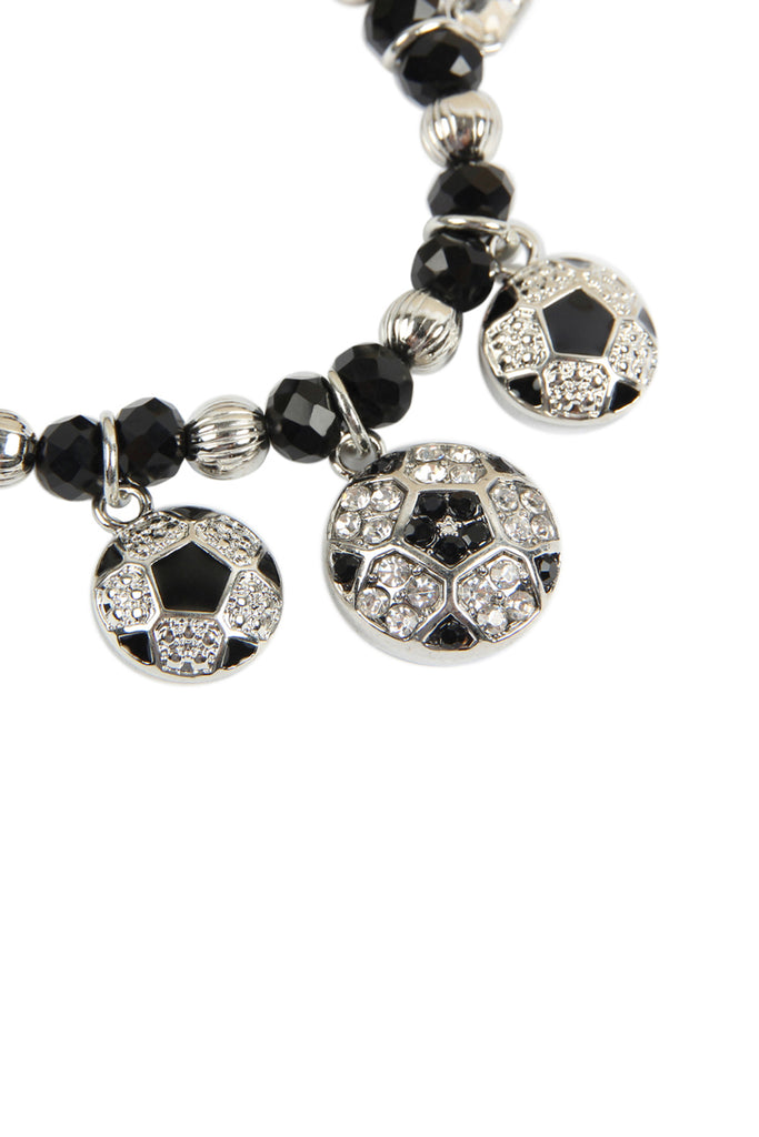 BALL RONDELLE BEADS CHARM BRACELET