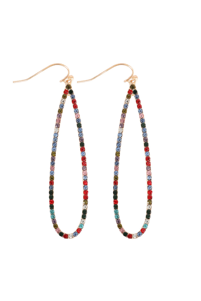 MYE1047 - Open Cut Teardrop Crystal Earrings