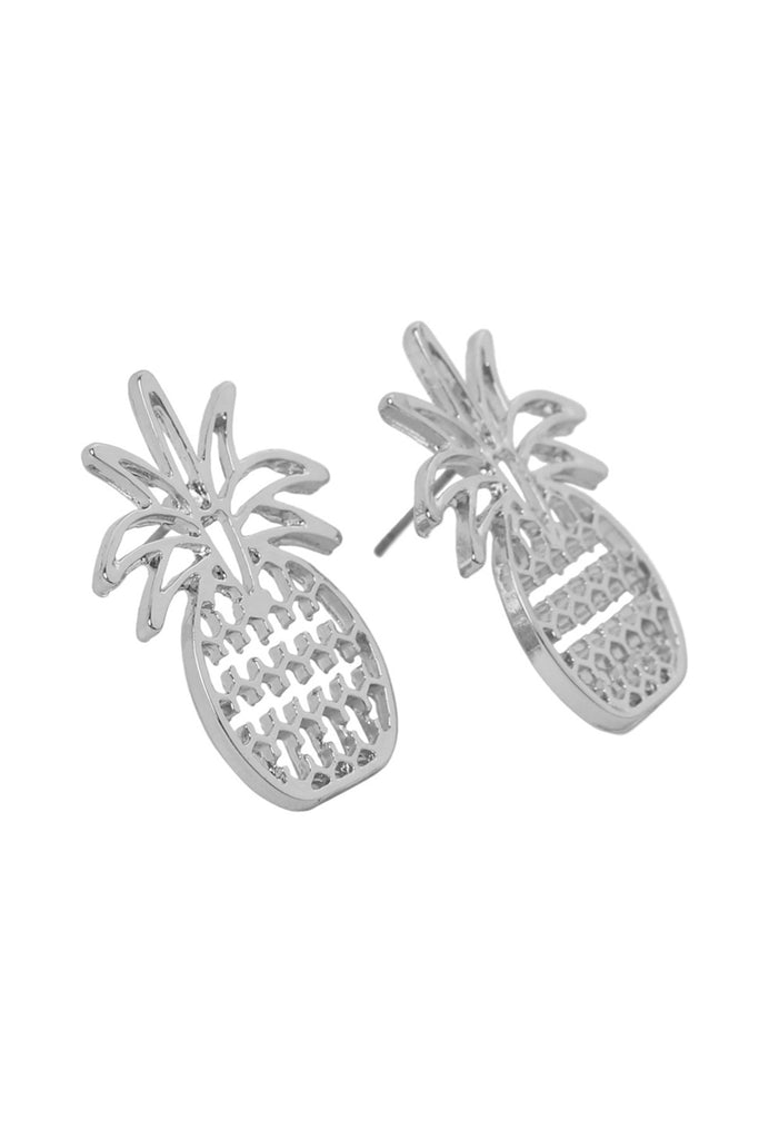 PINEAPPLE OPEN CAST POST EARRINGS