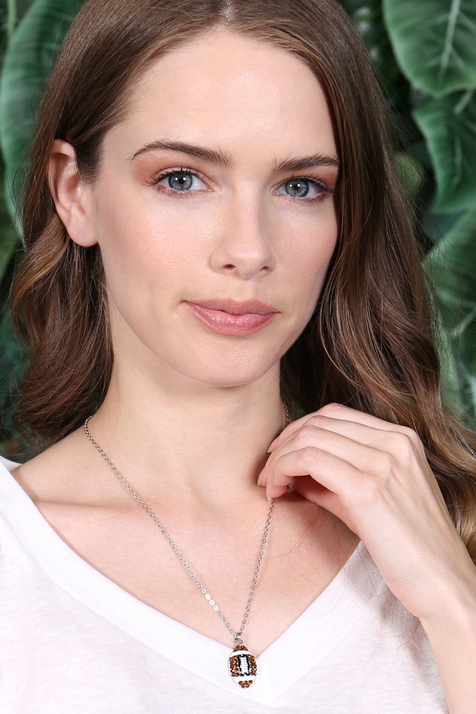 MYN1117 - RHINESTONE PENDANT NECKLACE