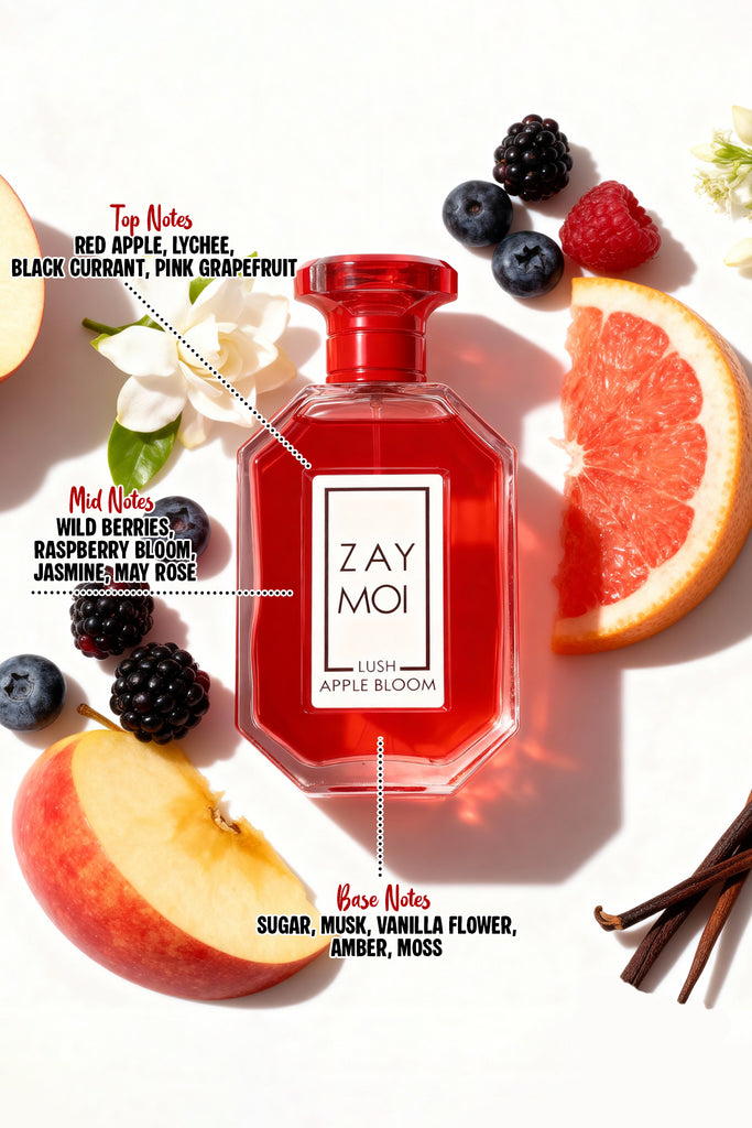 ZAY MOI LUSH APPLE BLOOM SPRAY PERFUME EAU DE PARFUM FOR WOMEN - 100ML/3.4FL.OZ. - Riah Fashion