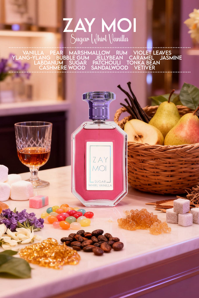 ZAY MOI SUGAR WHIRL VANILLA SPRAY PERFUME EAU DE PARFUM FOR WOMEN - 100ML/3.4FL.OZ.