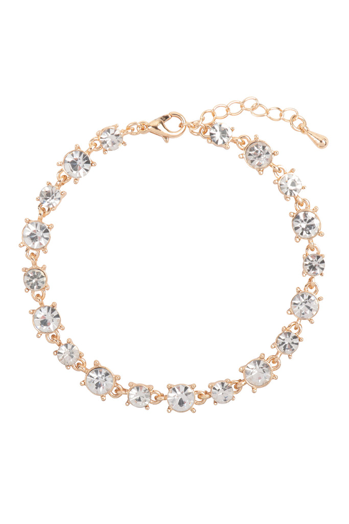 BOLD ROUND RHINESTONE CRYSTAL BRACELET