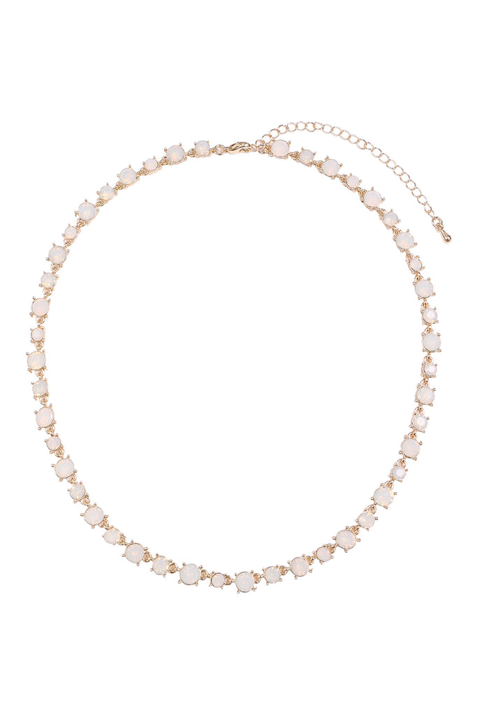 BOLD ROUND RHINESTONE CRYSTAL NECKLACE