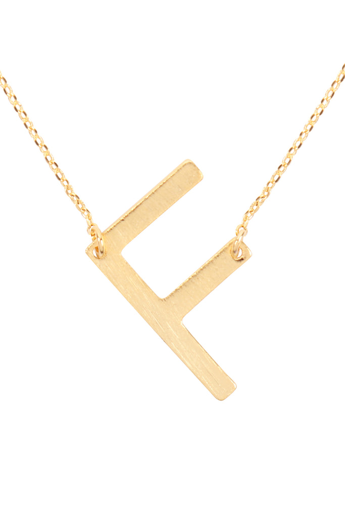 PN1673 - INITIAL ROUGH FINISH CHAIN NECKLACE