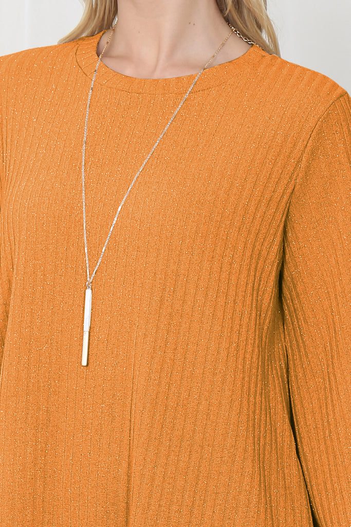 Puff Sleeve Glitter Detail Above Knee Dress