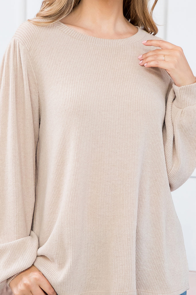 Puff Sleeve Bella Rib Top