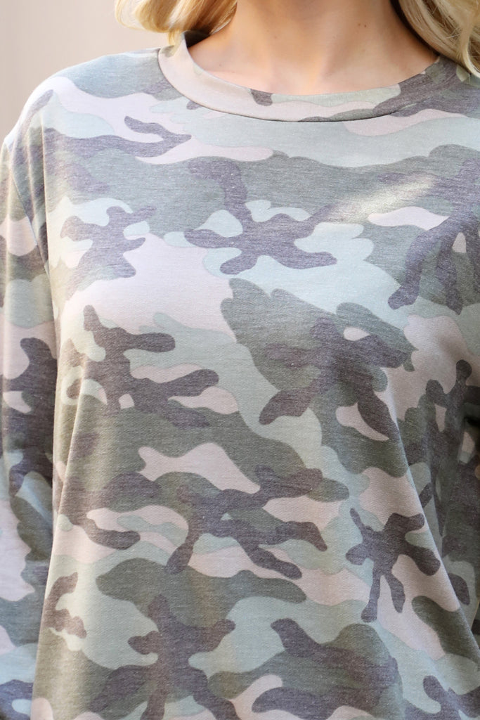 Long Sleeve Camo Top