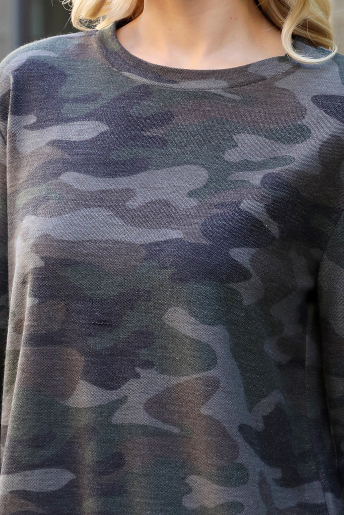 Long Sleeve Camo Top