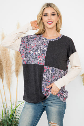 Solid Long Sleeve Ribbon Elastic Waist Dress