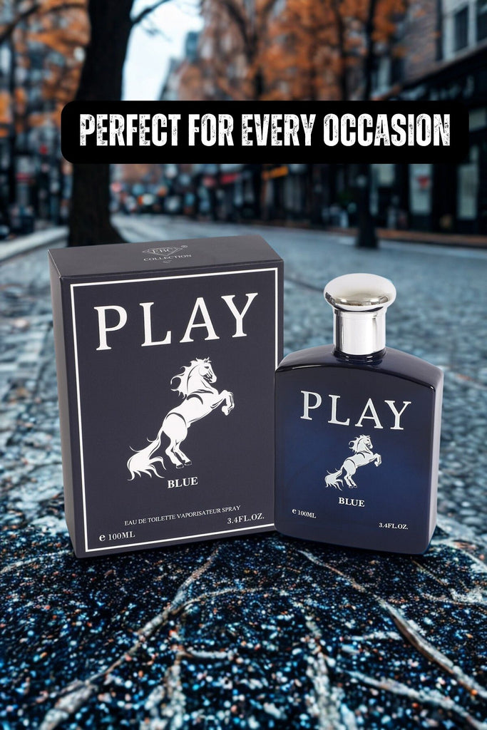 PLAY BLUE SPRAY COLOGNE EAU DE TOILETTE FOR MEN - 100ML/3.4 FL.OZ.