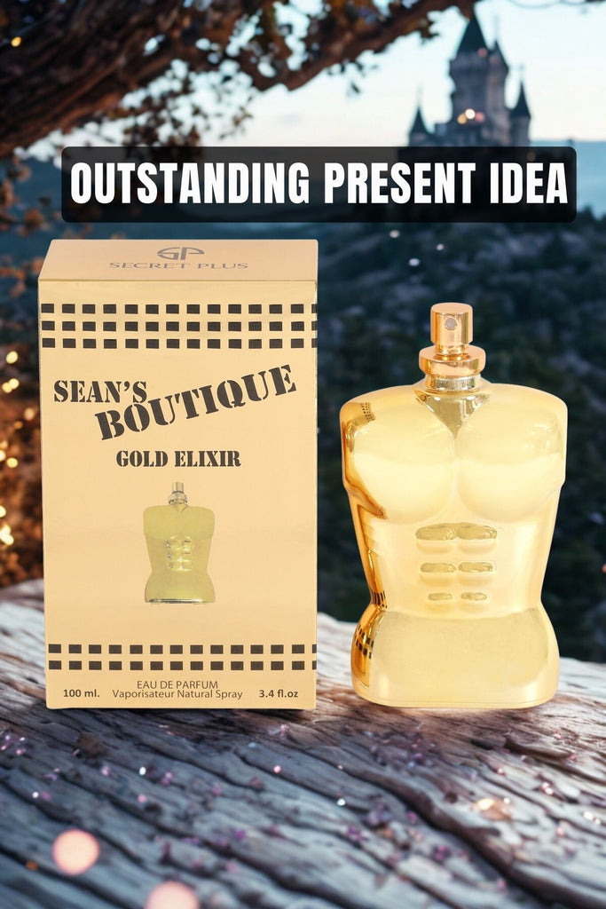 SEAN'S BOUTIQUE GOLD ELIZIR SPRAY PERFUME EAU DE PARFUM FOR MEN - 100ML/3.4FL.OZ. - Riah Fashion