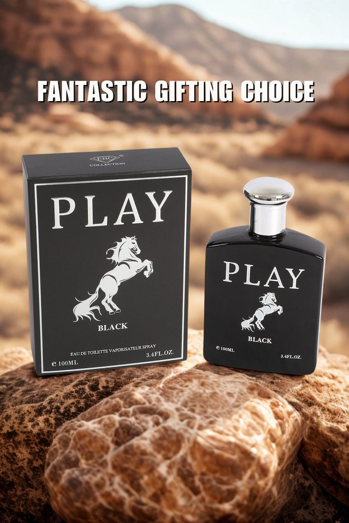 PLAY BLACK SPRAY COLOGNE EAU DE TOILETTE FOR MEN -100ML/3.4 FL.OZ.