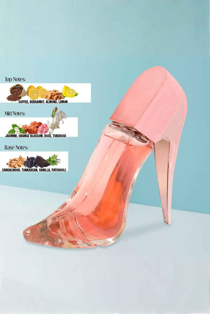 GLAM HEEL PINK SPARKLE SPRAY PERFUME EAU DE PARFUM FOR WOMEN - 90ML/3FL.OZ. - Riah Fashion