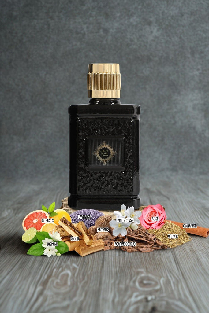 BLACK GOLD SPRAY COLOGNE EAU DE TOILETTE FOR MEN - 100ML/3.4 FL.OZ