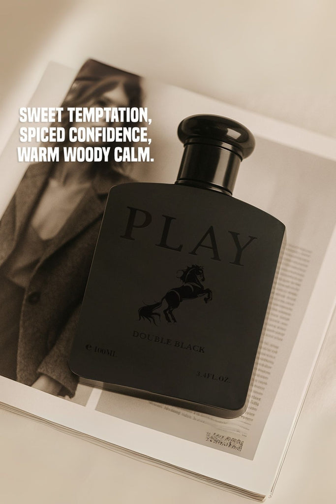 PLAY DOUBLE BLACK SPRAY COLOGNE EAU DE TOILETTE FOR MEN - 100ML/3.4 FL.OZ.