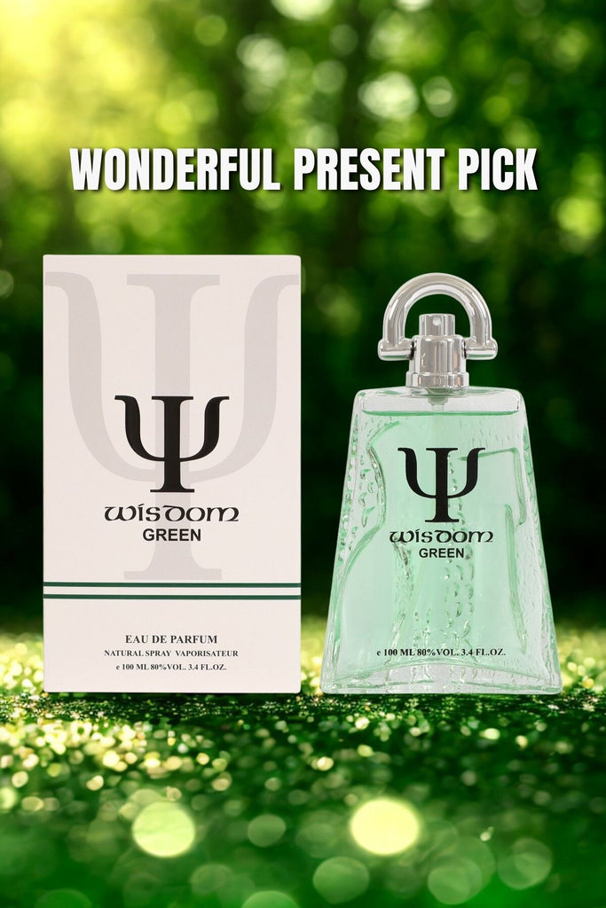 WISDOM GREEN SPRAY PERFUME EAU DE PARFUM FOR MEN - 100ML/3.4 FL.OZ.