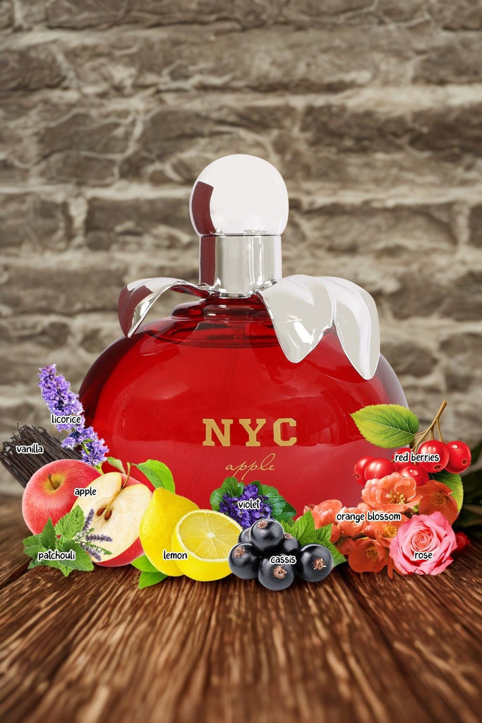 NYC APPLE RED SPRAY PERFUME EAU DE PARFUM FOR WOMEN - 100ML/3.4 FL.OZ.