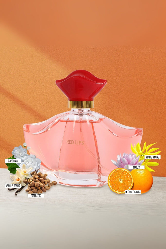 RED LIPS SPRAY PERFUME EAU DE PARFUM FOR WOMEN - 100ML/3.4 FL.OZ.