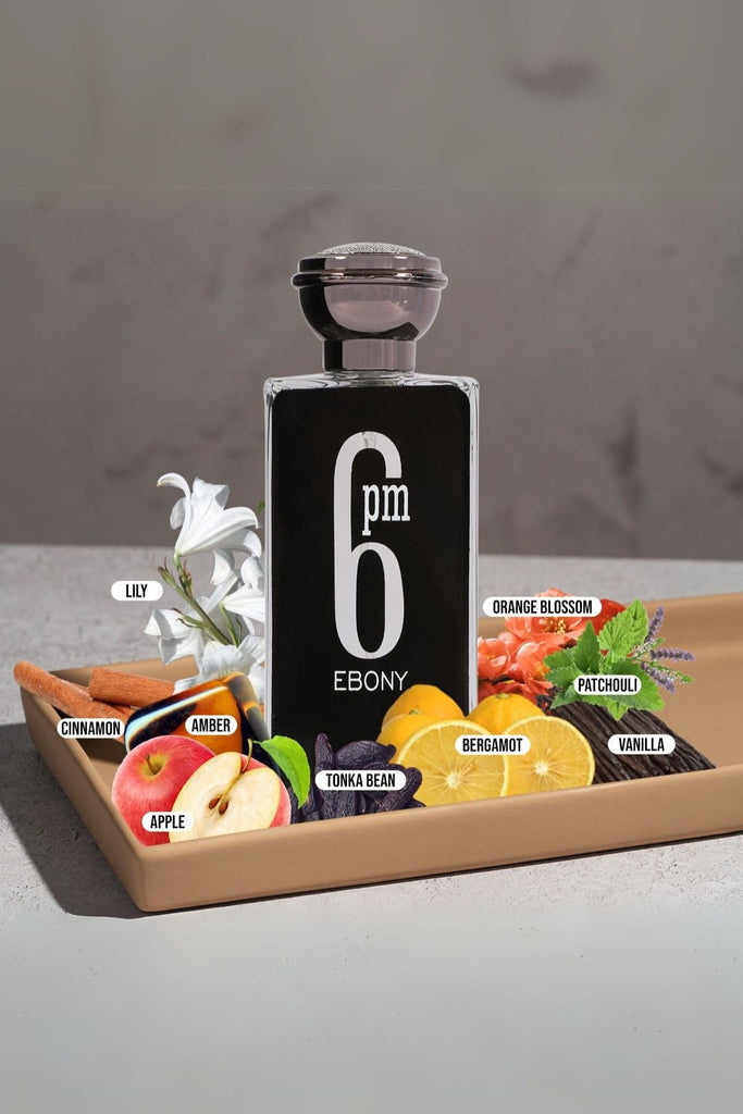 6PM EBONY SPRAY PERFUME EAU DE PARFUM FOR MEN - 100ML/3.4 FL.OZ.