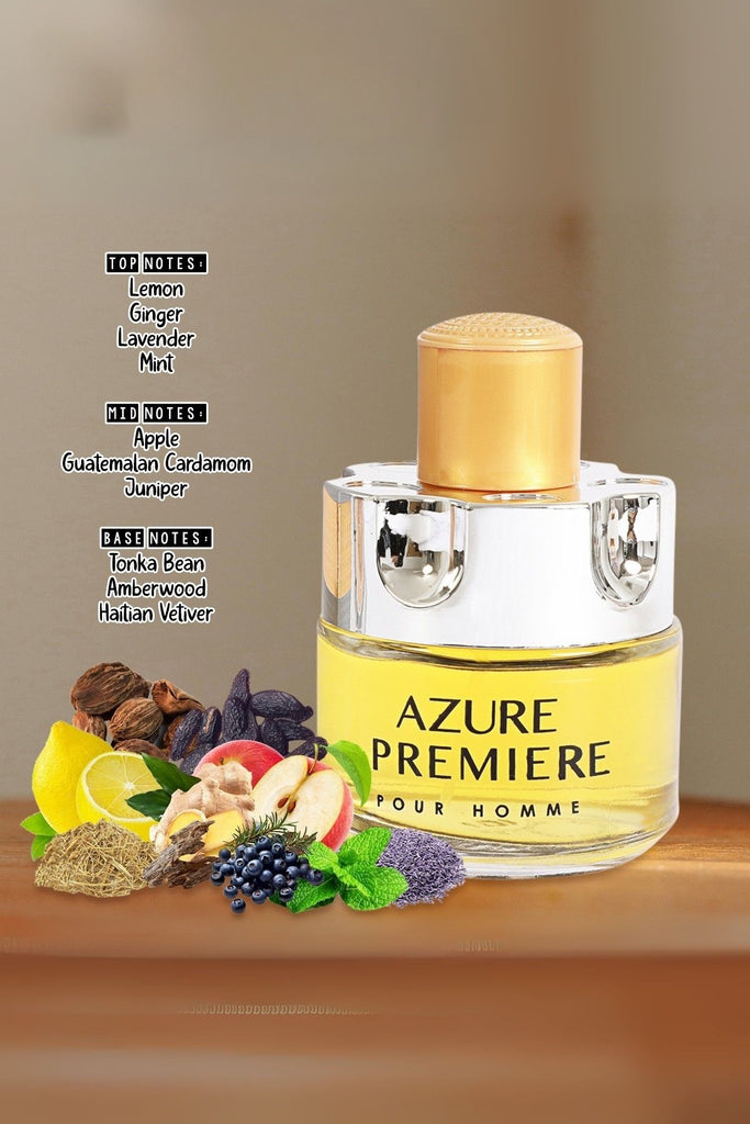 AZURE PREMIERE SPRAY COLOGNE EAU DE TOILETTE FOR MEN - 100ML/3.4 FL.OZ.