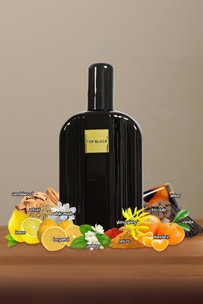 TOP BLACK SPRAY COLOGNE EAU DE TOILETTE FOR MEN - 100ML/3.4 FL.OZ