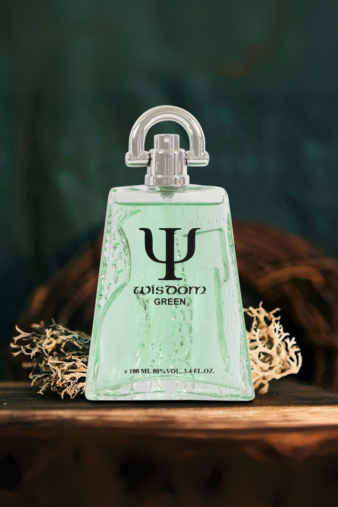 WISDOM GREEN SPRAY PERFUME EAU DE PARFUM FOR MEN - 100ML/3.4 FL.OZ.
