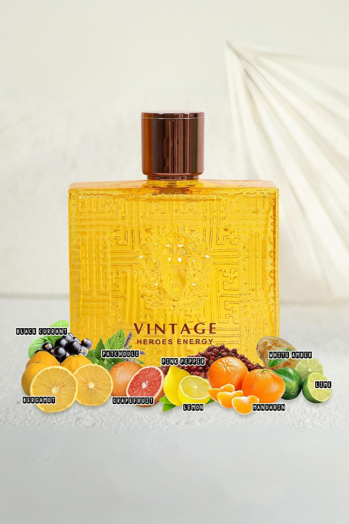 VINTAGE HEROES ENERGY SPRAY PERFUME EAU DE PARFUM FOR MEN - 100ML/3.4FL.OZ. - Riah Fashion