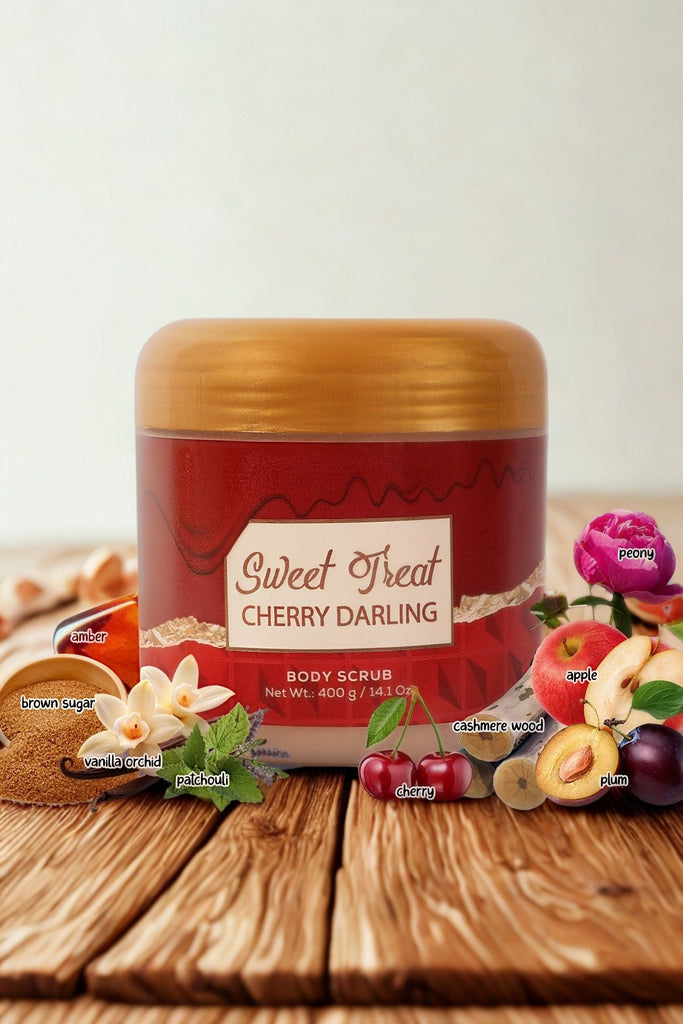 SWEET TREAT CHERRY DARLING BODY SCRUB FOR WOMEN - 400G/14.1 OZ.